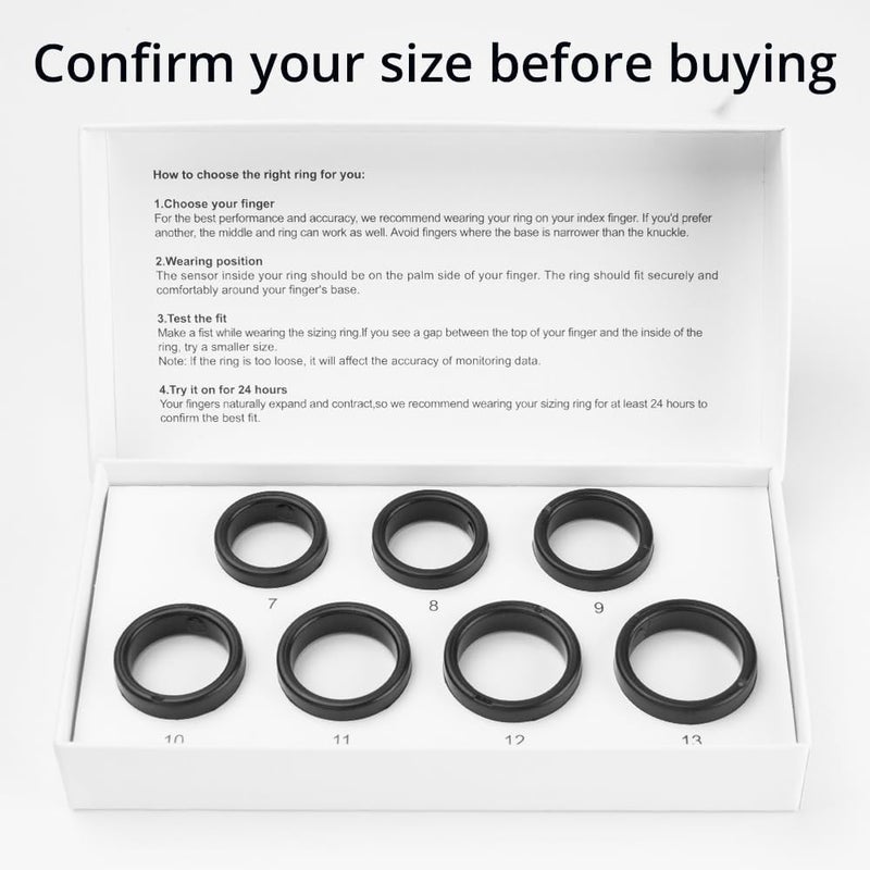 ColMi R02 Smart Ring, a Smart Ring for Women and Men, Supports Heart Rate, Blood Oxygen, Sleep Health Monitoring, Size First Sizing Kit. (Includes Ring Sizer Only) - Image 4